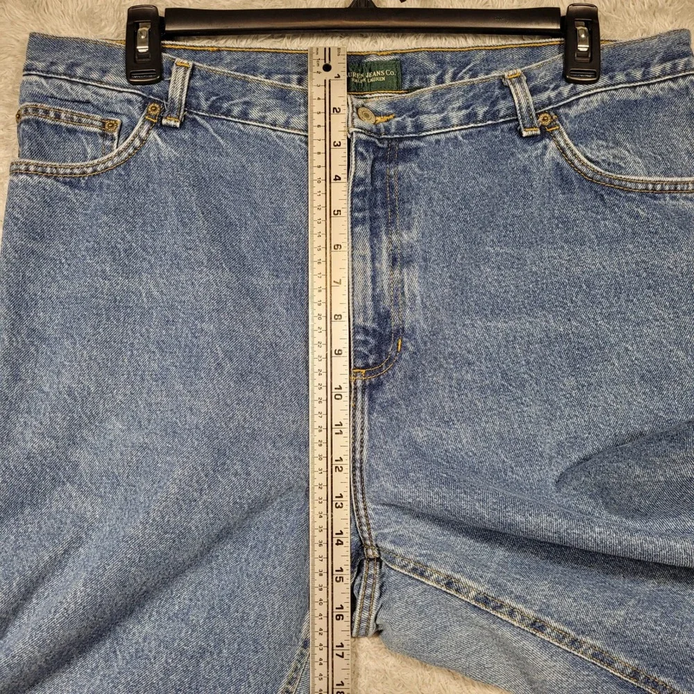 Lauren Jeans Co Ralph‎ Lauren Jeans Women 18W Blue High Rise Straight Leg Denim